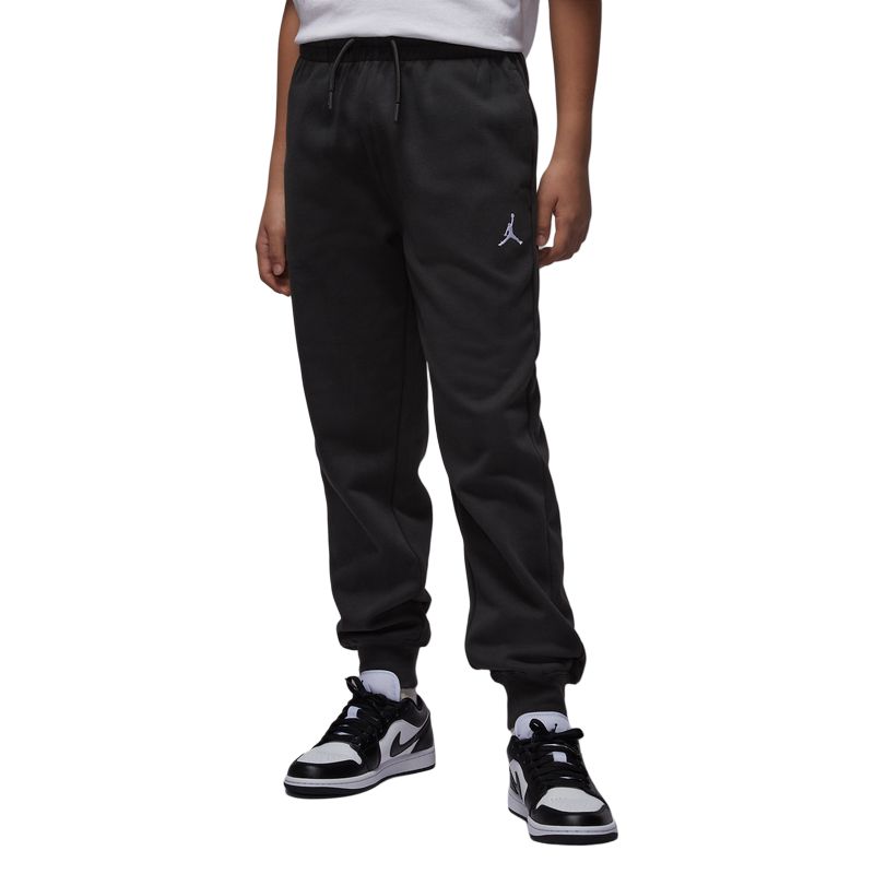 Jordan Kids Knitted Sports Pants Brooklyn Fleece Comfortable Solid Color Kids bottoms Gray Black IO2275-050