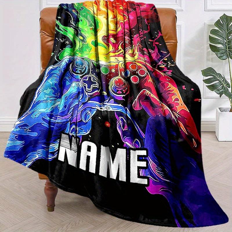 Game Consoles Customize Your Name Blanket Warm Comfortable And Soft Blankets Are Suitable For Home Lunch Break Blanket Office Sofa Sofa Gift To