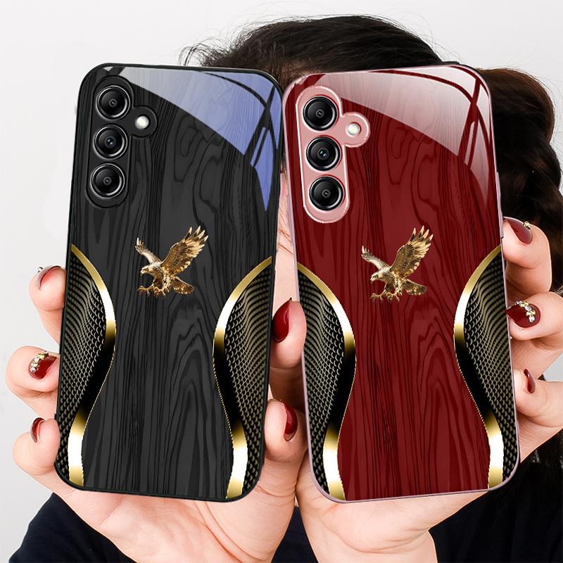 Noble Golden Eagle Ring For Samsung A20 30 22 23 24 25 26 31 32 A33 34 35 42 50 51 52 53 54 55 56 70 71 72 73 glass phone case