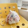 Japanese Lolita Loli Girl Plush Doll Rabbit Bag Student Crossbody Bag Pearl Chain Bag