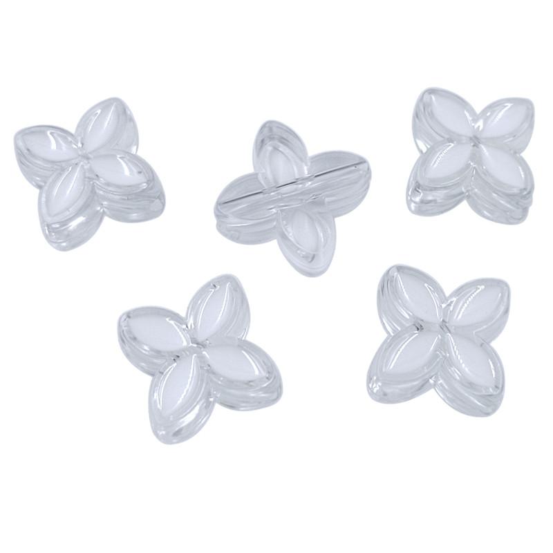 Cross Hole 5pcs Acrylic Fashion for Bracelet Butterfly/Four-leaf Clover Beads DIY Handmade Materials Painting Oil Necklace Making