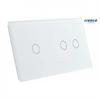 Livolo Panel Szklany Biały Podwójny 7012-61 Włącznik 1+2