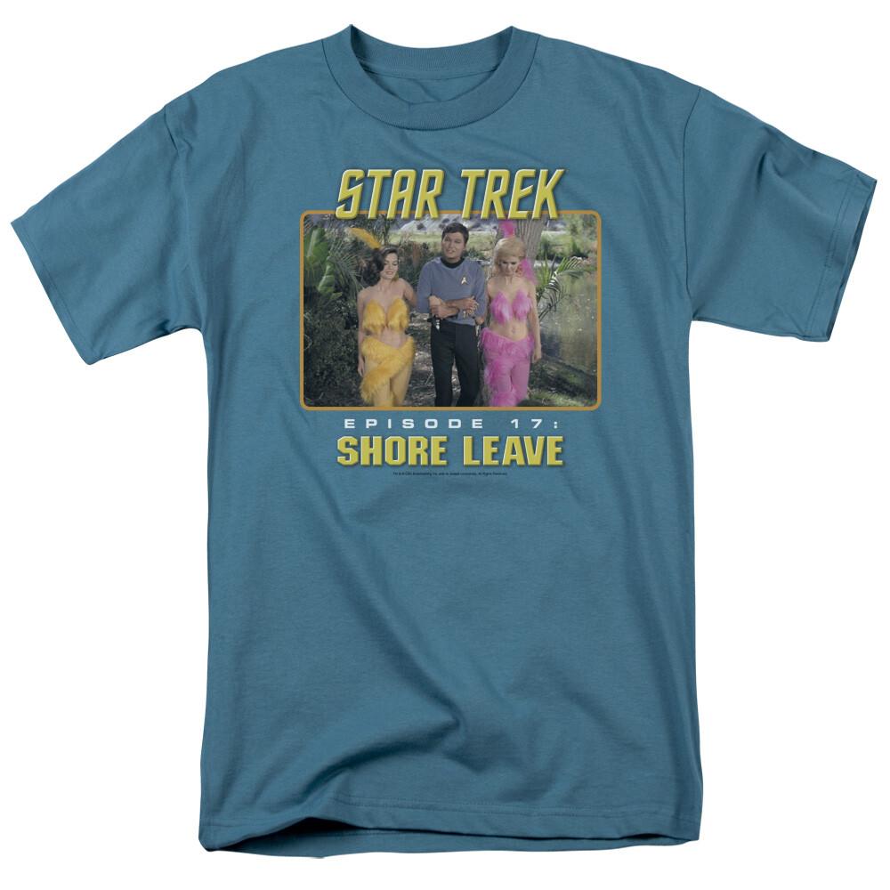 

Star Trek Shore Leave T Shirt Licensed Sci-Fi TV Classic Adult Tee New Slate XXL