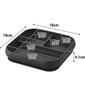 Yamazaki Tower Silicone Baby Food Tray with Suction Cups, Black, W18 X D18 X H4.1cm, Dishwasher, Microwave, and Freezer Safe, Non-Tip, Easy To Scoop,