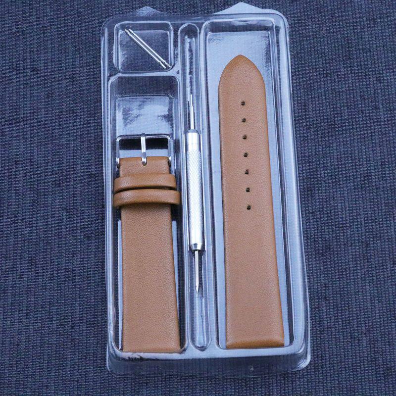 Boxed Waterproof Genuine Leather Watch Strap with Palm Print (Sizes 8-24 Mm)