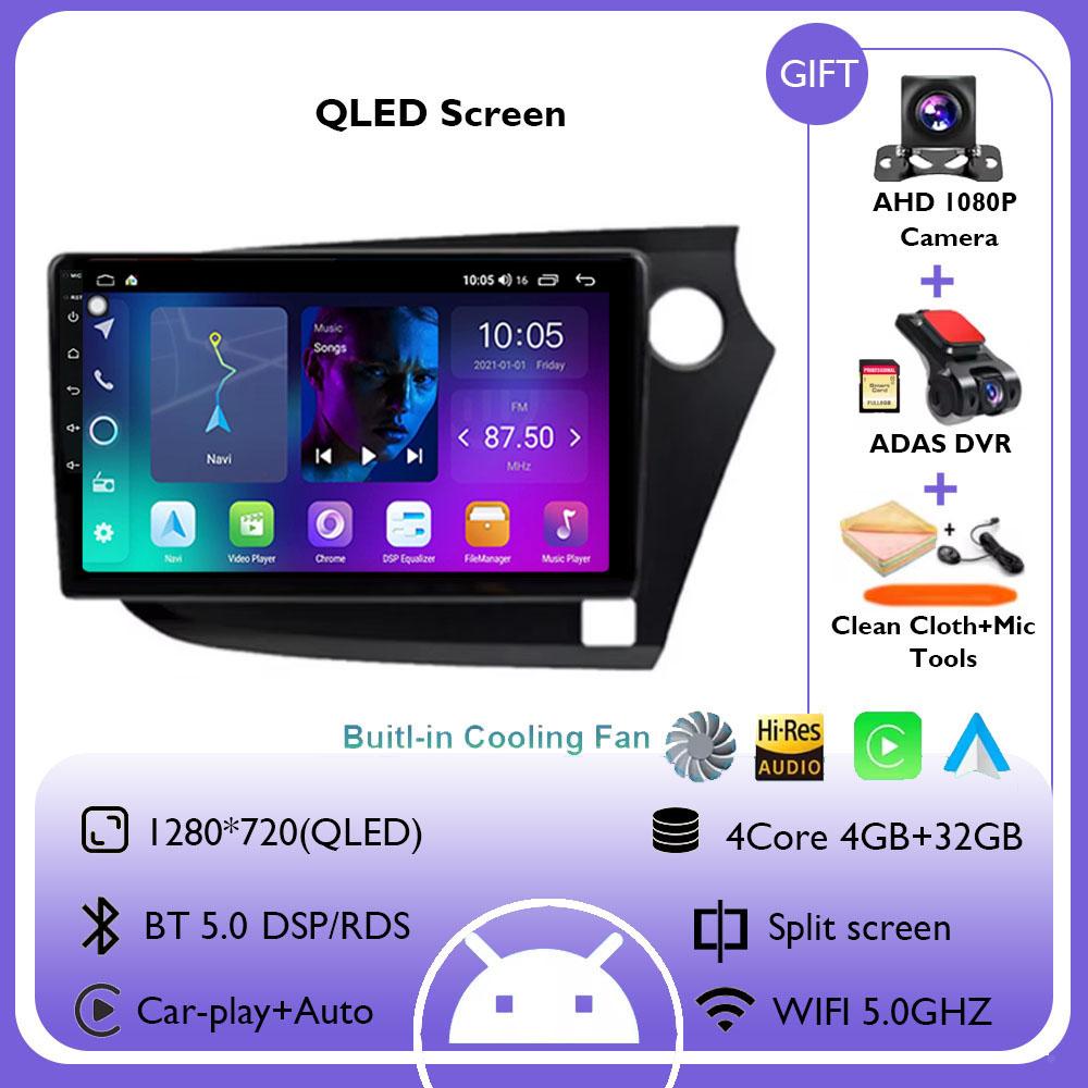 Android 14 Navigation GPS Audio Autoradio WIFI For Honda Insight 2 RHD 2009 - 2014 Carplay Car Video Multimedia Player 4G Radio