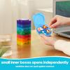 Large Capacity Rainbow Pill Organizer 4 Times a Day Vitamin Container  Fish Oils