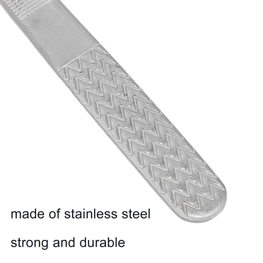 Stainless Steel Nail File Double Side Polished Washable Portable Nail Art Tool for Home Beauty Salons