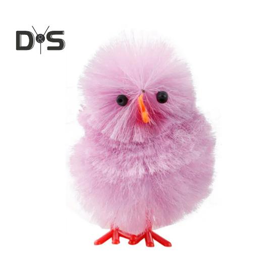 36 Pcs Easter Fur Chicks Mini Simulation Plush Chicks Small Colorful Fluffy Chicken Easter Basket Stuffer for Spring Home Garden Decor