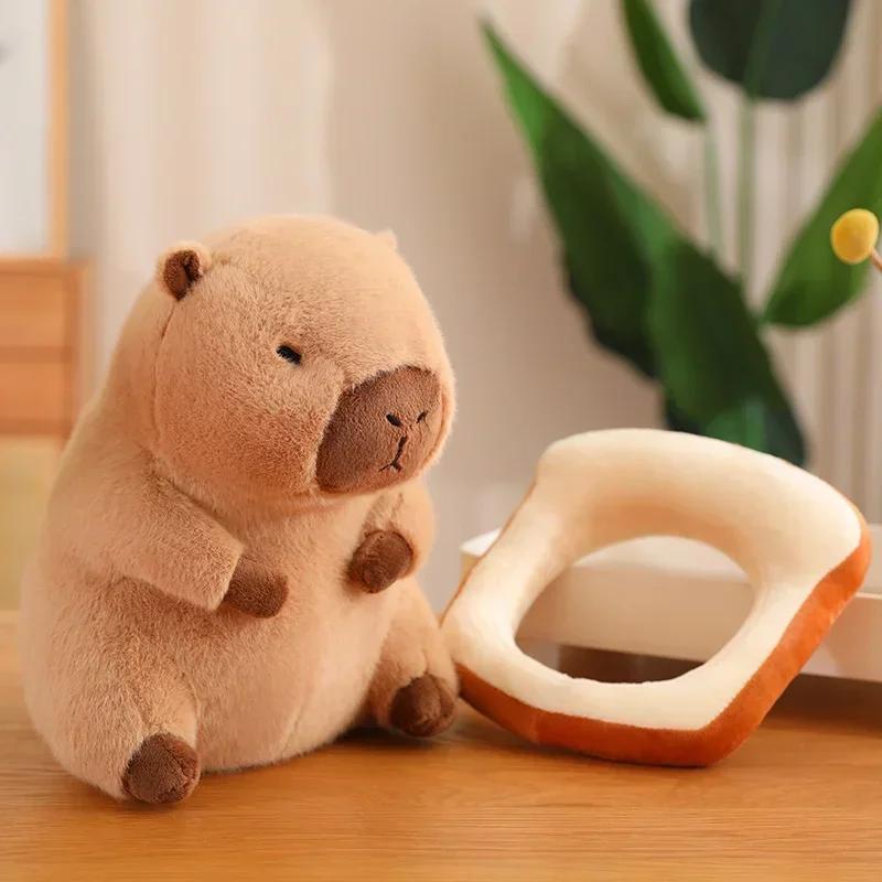 Kawaii Anime Capybara Brot Plüschtier Kreative Stofftiere Capybara Toast Puppe Kinder Geburtstagsspielzeug Freundin Süßes Geschenk
