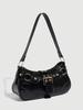 Retro High-End Bag Women'S Fashion Rivet Underarm Bag Niche Design Versatile Commuter Shoulder Bag