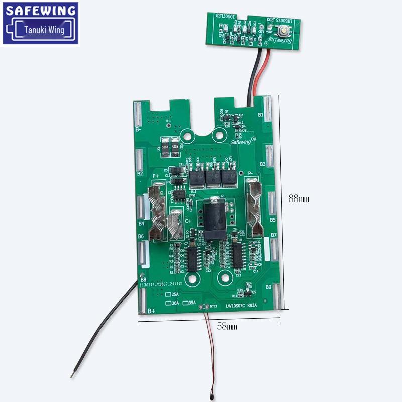 10S 36V Lithium Battery Protection Board with High Temperature Protection; Compatible with 5S, 6S, 7S, and 10S Makita Models