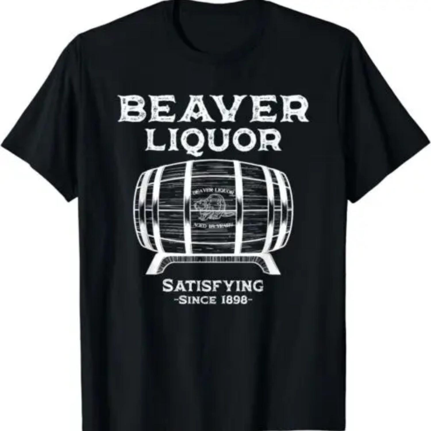 

Beaver Liquor Beaver Liqueur Adult Humor Drinking Humor T-Shirt S