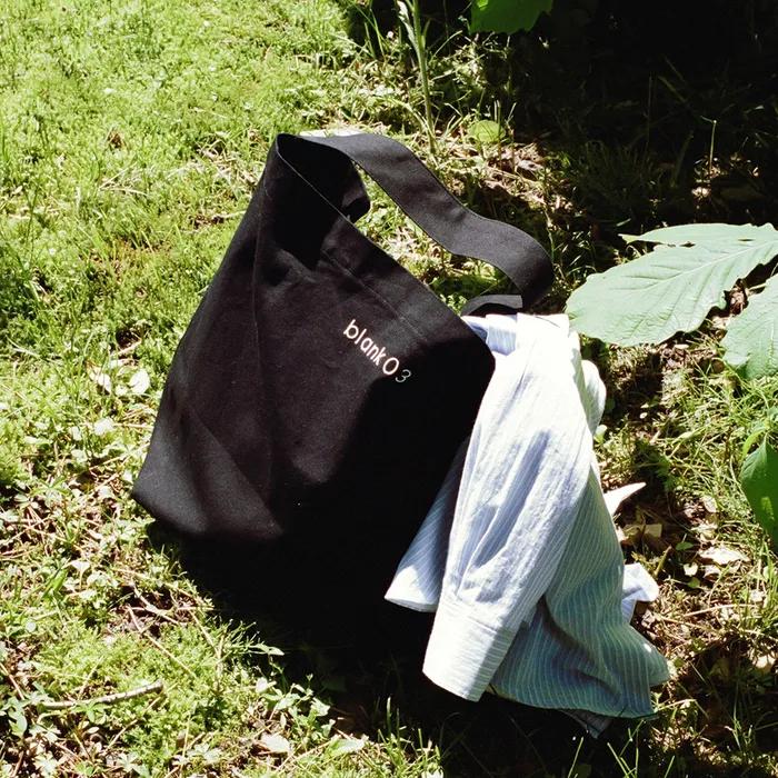 one shoulder canvas bag (black)