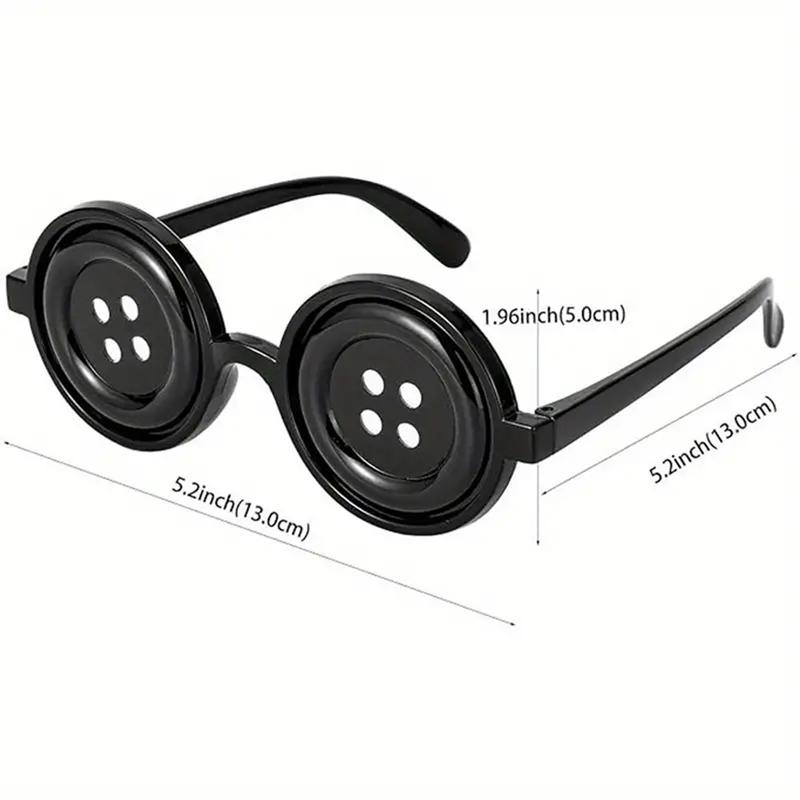 1 Stück, Knopfbrille - Cosplay, Halloween Kostümzubehör, Anime Cosplay Requisiten.