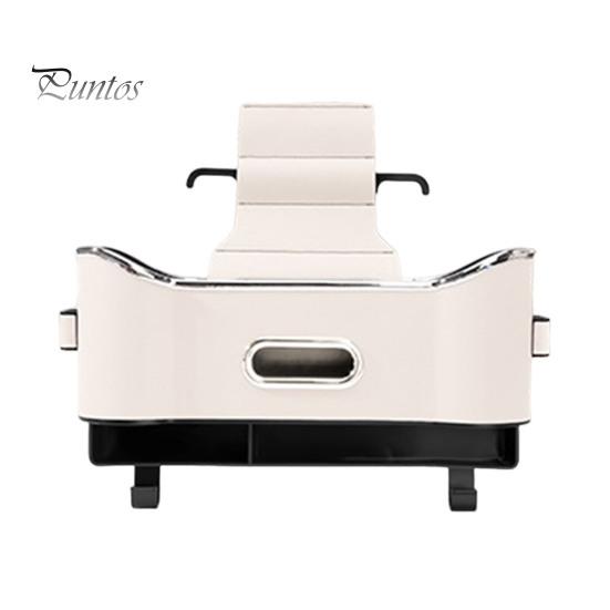 

Многофункциональный ящик для салфеток на заднее сиденье автомобиля, большая вместимость, простая установка, органайзер для заднего сиденья автомобиля, ящик для хранения с крючком бежевый