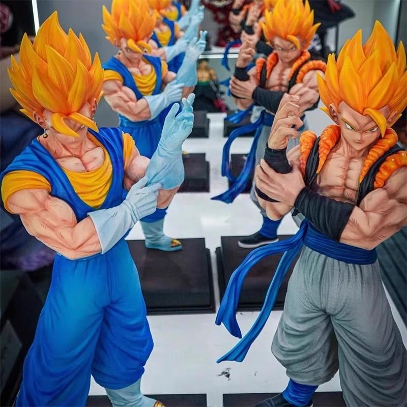 Jt Statue Dragon Ball 53cm 2% Double King Vegetto Gogeta Action Figures Gk Model Ornament Collection Boy Birthday Present
