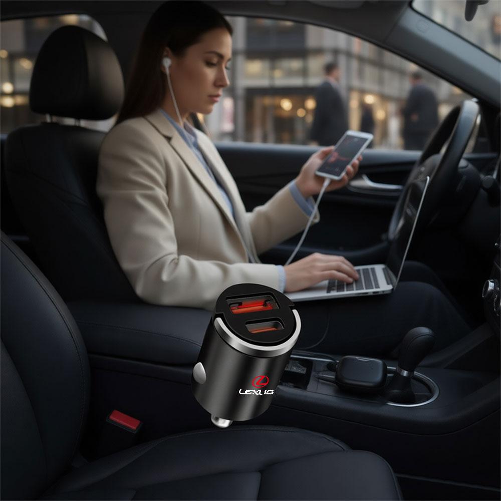 Car Charger USB Type-C Fast Charging Adapter Auto Accessories For Lexus IS IS250 IS250C IS300 IS300C IS350 IS350C F SPORT RX GX