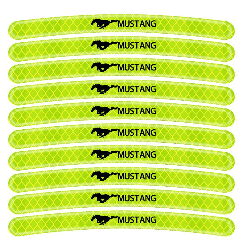 Car Wheel Hub Reflective Sticker Tire Rim Reflective Strips For Ford Focus Mondeo MK1 MK2 MK4 MK3 Fiesta ST Line Kugo Transit Escape Fusion Explorer