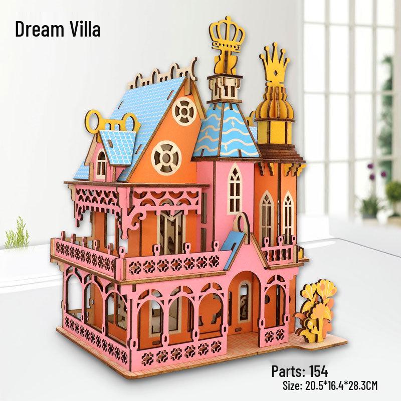 3D Wooden Ferris Wheel Puzzle - Educational DIY Gift for Kids