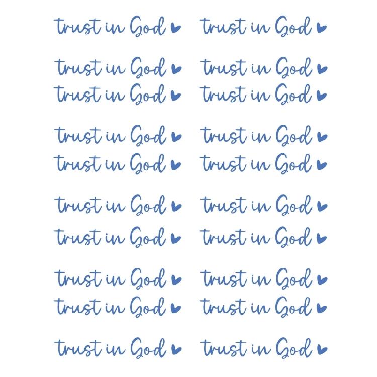 20pcs Trust In God Mirror Decals Spiritual Car Window Stickers Trust In God Rearviews Decals Car Spare for Car Mirrors