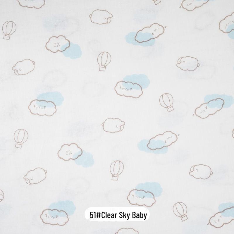 100% Cotton Double Layer Gauze Fabric: Cartoon Baby Pajamas, Drool Bibs, Bath Towels, Fabric Remnants.
