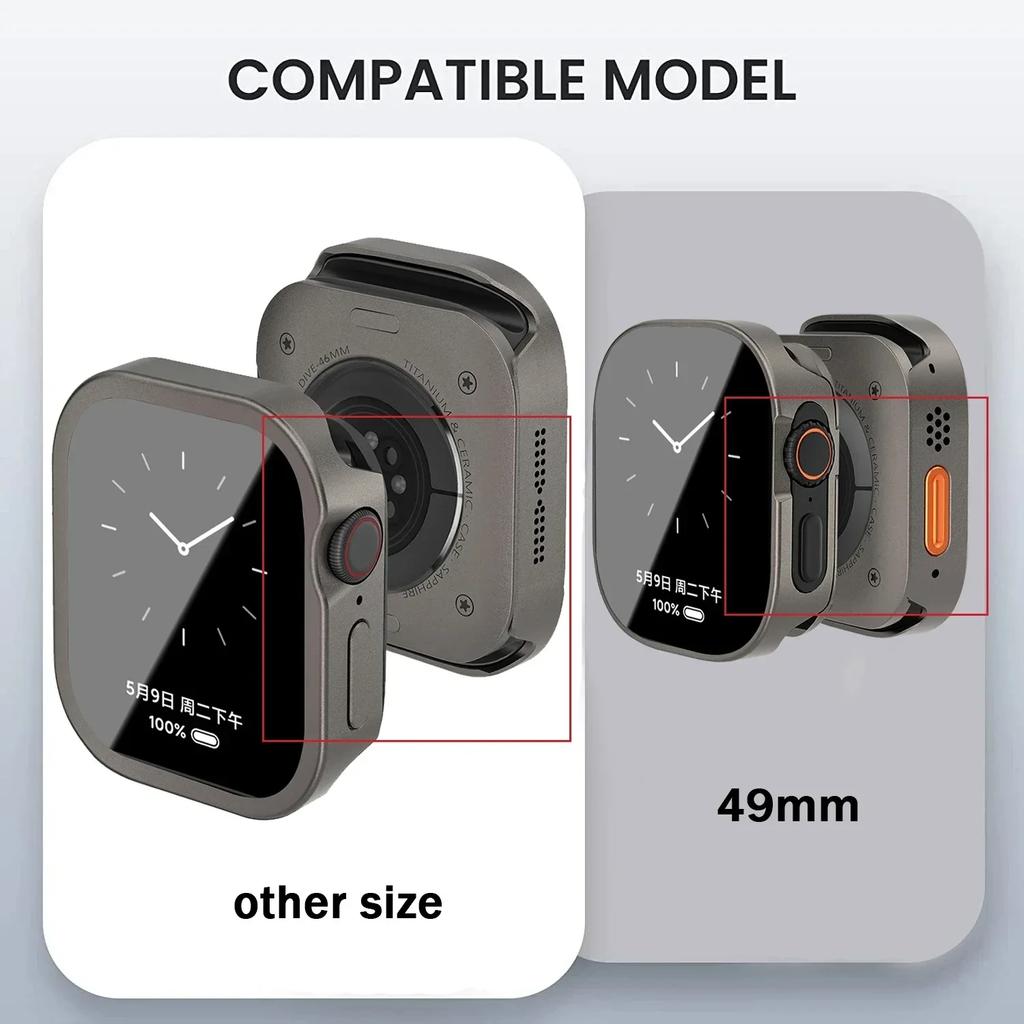 New Full Coverage Waterproof Aluminum Alloy Case for Apple Watch Ultra 2 49mm 46mm 45mm 44mm 42mm Iwatch Series 10 9 8 7 6 SE
