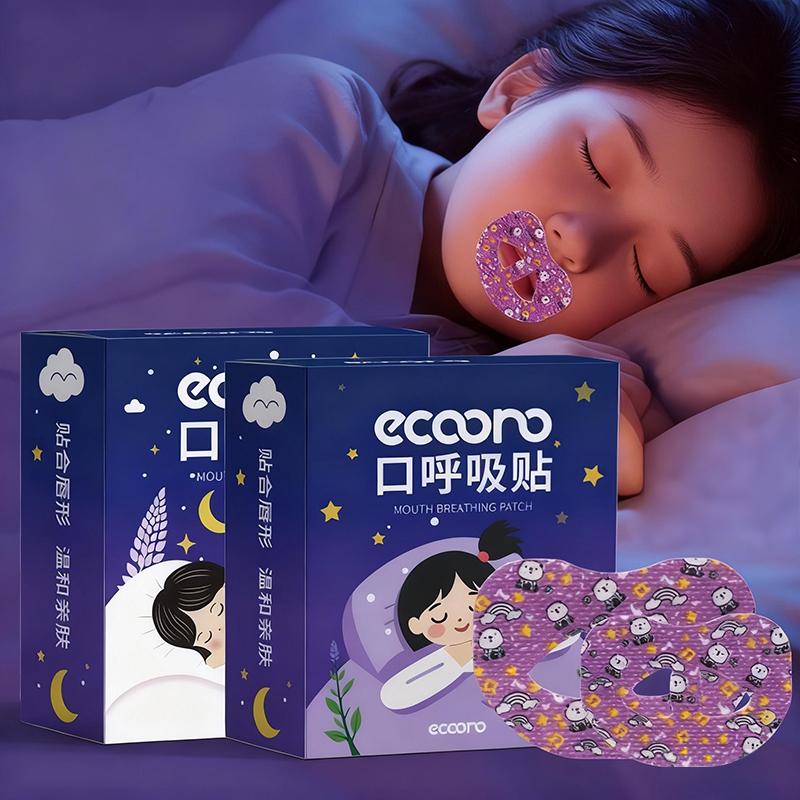 30 Pcs Cartoon Anti Snoring Nose Breathing Improving Patch Mouth Closure Tape Sleep Aid Breathing Stickers Mouth Ease Sleep Tape