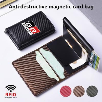 Car Anti Theft Brush Anti Magnetic Card Bag Men's Wallet Bags For Crown GR Sport Corolla YARIS Auris C-HR Hilux Vios