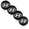 4pcs 56mm Aluminum Alloy Car Wheel Center Decal Hub Sticker For Hyundai Tucson Solaris I30 Creta Ix35 I40 Veloster Santafe