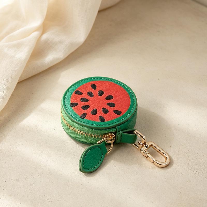 Strawberry Coin Purse: Cute PU Charm Pendant Mini Bag for Earphones and Accessories.