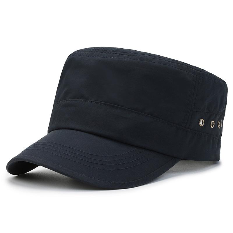 Summer men's flat top hat outdoor quick-drying hat sun hat thin breathable cap men's travel cool hat