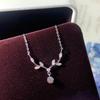 Leaf Antler Fairy Forest Necklace - Non-fading, Simple Korean Style for Women