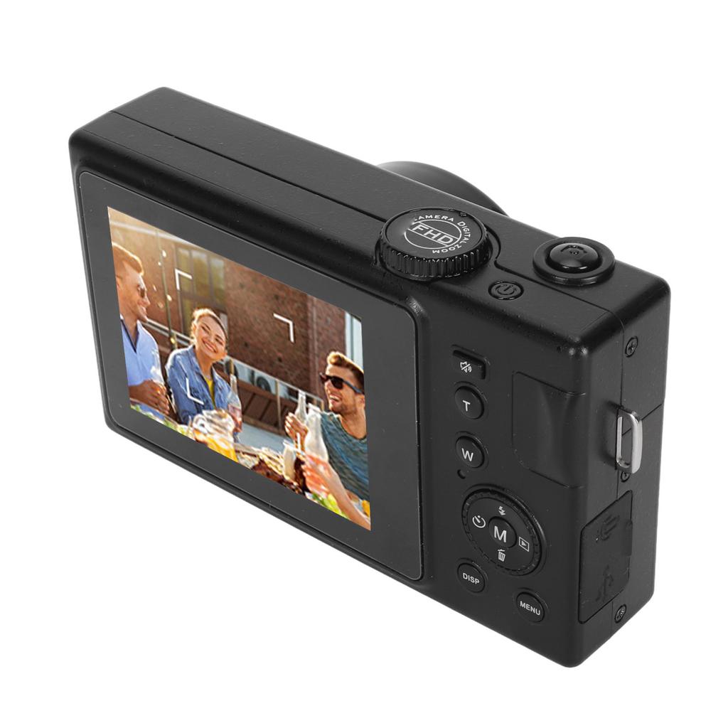 Smart Digital Camera Black 48MP 16x Zoom 4K Video Recording 3 Inch Full Color Display Reflecting