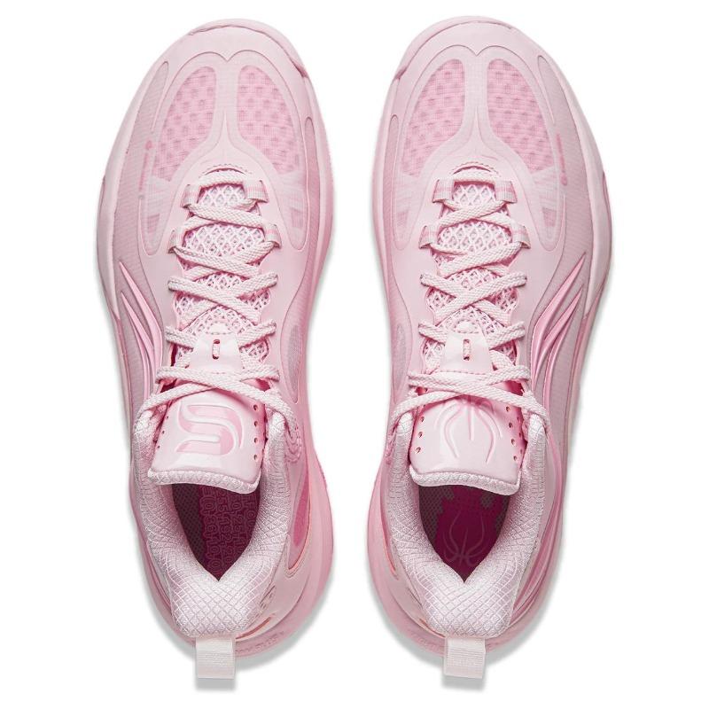 Li-Ning Mens Low Top Basketball Shoes Pink ABPU007-4