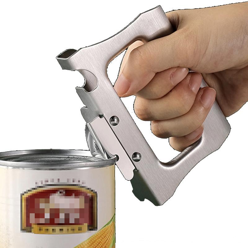 New Portable Bottle Jar Beer Opener Stainless Steel 2In1 Bottle Can Opener Durable Hand Protection Kitchen Bar Can Opening Tool