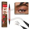 Binary Eyebrow Pencil, Waterproof, Sweat-Proof And Non-Smudging Double-Headed Liquid Wild Eyebrow Pencil
