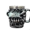 Engine Coffee Mug Mechanical Portable with Handle Modern Water Drinks Cup Tea for Office Kitchen