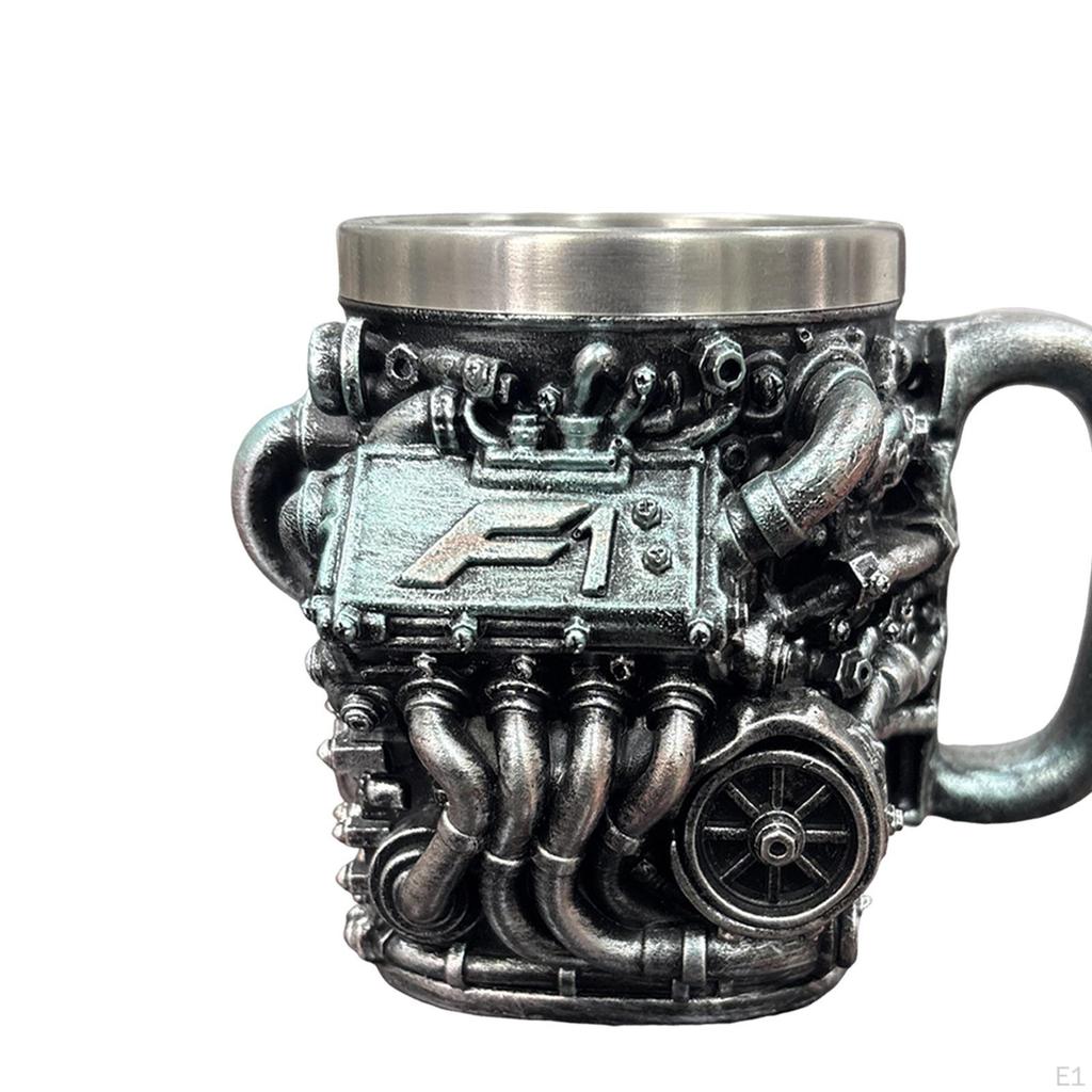 Engine Coffee Mug Mechanical Portable with Handle Modern Water Drinks Cup Tea for Office Kitchen
