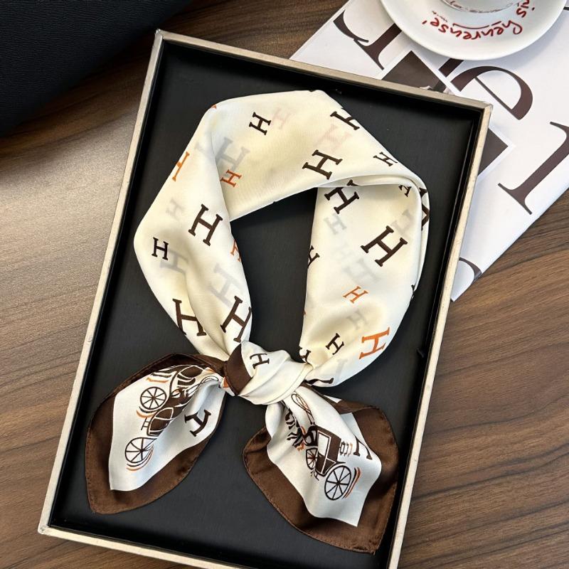 Polka Dot Silk Scarf Square Scarf High-end New Versatile Decorative Scarf Scarf Scarf Neck Cashew Flower Scarf Shawl Can Be Used As a Tube Top