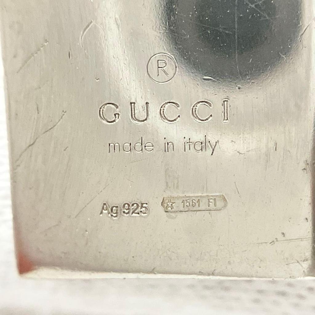 Used GUCCI 925 Necklace Pendant Silver ON580 Diamante Sherry Line Accessories