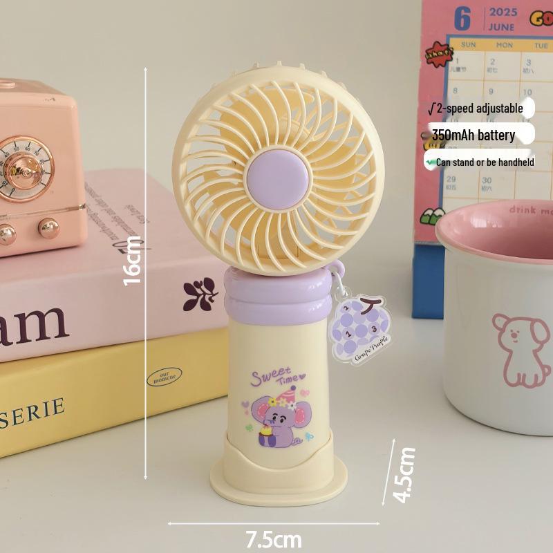 Adorable USB Rechargeable Mini Fan for Kids: Portable, Handheld, Ideal for Students & Travel