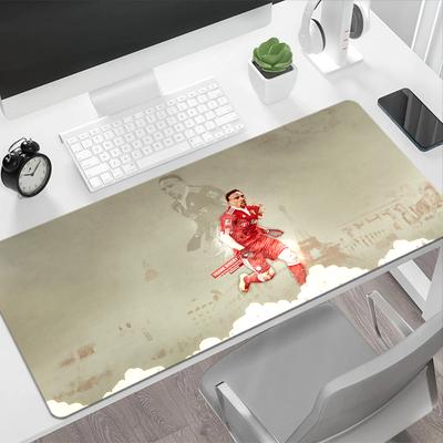 Football Player Action Large Mouse Pad Gaming Laptop Mouse Pad HD Print Desk Pad Non-Slip Rubber Base Gaming Accessories Ideal Gift for Gamers