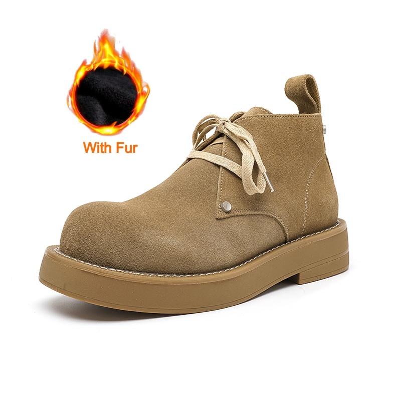 

Британский стиль зимние новые ботильоны мужские брендовые винтажные замшевые кожаные ботинки пустыни повседневная теплая защитная обувь походная обувь для активного отдыха 40