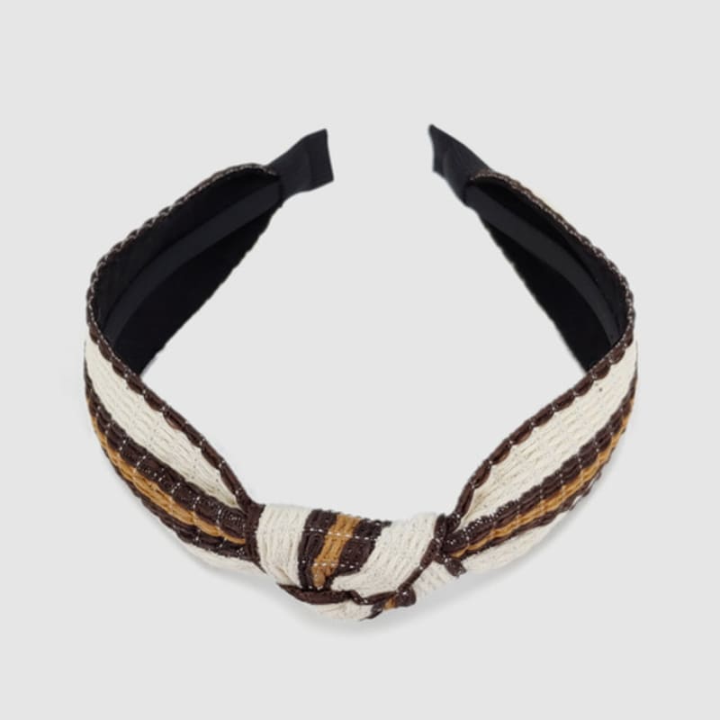 LALA Stripe New Hairband Brown