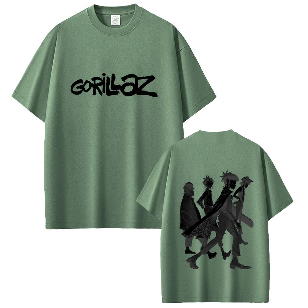 

Limited Rock Band Gorillaz Print Tshirt Men Women Casual Oversized Crewneck T Shirts Male Fashion High Quality Cotton Tshirt 4XL
