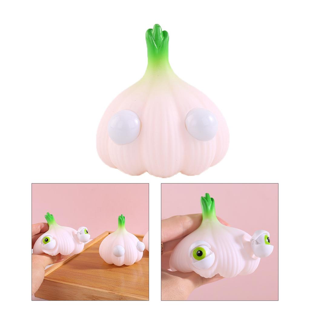 Squeeze Toy Garlic Shape Eyes Popping Toy Eyeballs Holding Sensory Toy Pressure Release Toy Eyes Popping Funny Gift