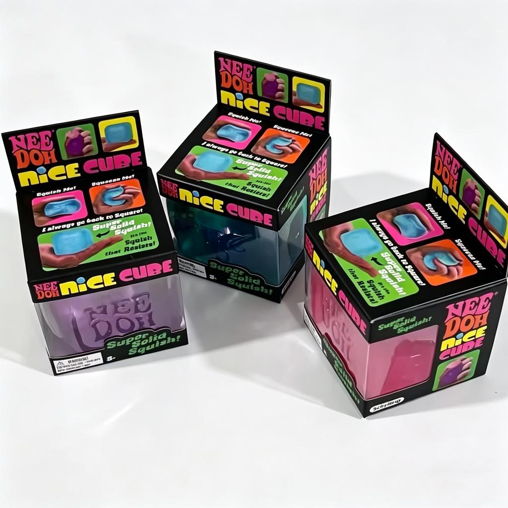 2026 New NeeDoh Fidget Toy Nice Cube Squishy Squeeze Jellyfish Cube Surprise Stress Relief Squeeze Party Gift