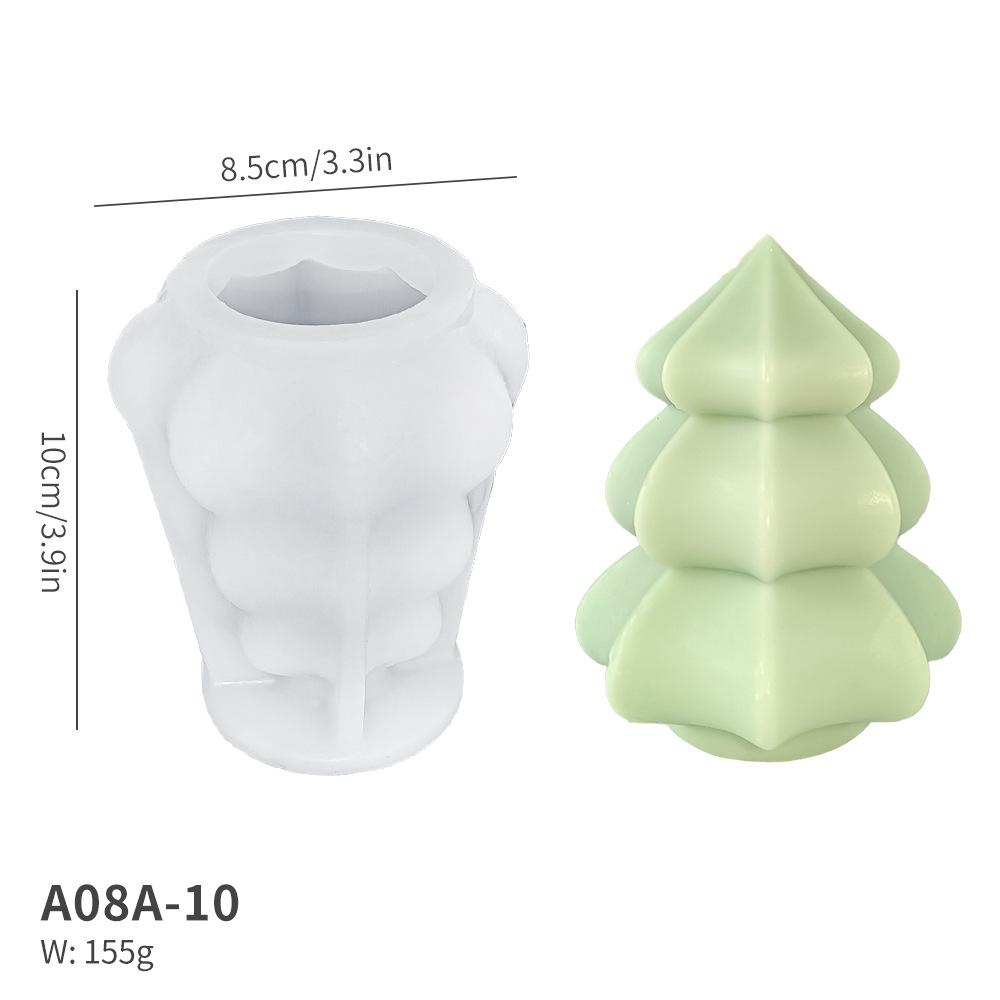 3D Christmas Snowman Candle Silicone Mold for DIY Tree Ornaments