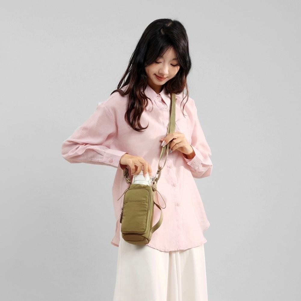 Large Capacity Crossbody Phone Pouch Nylon Women's Fitness Bag Water Bottle Storage Bag  Unisex